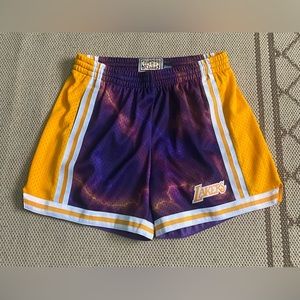 Mitchell & Ness Los Angeles LA Lakers NBA Team Marble Shorts HWC Size M NWOT